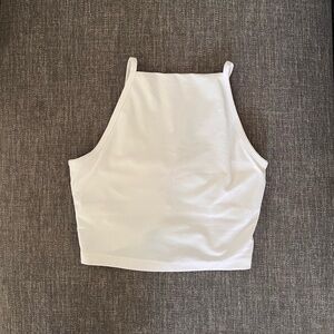 Beyond Yoga High Neck White Tank Top